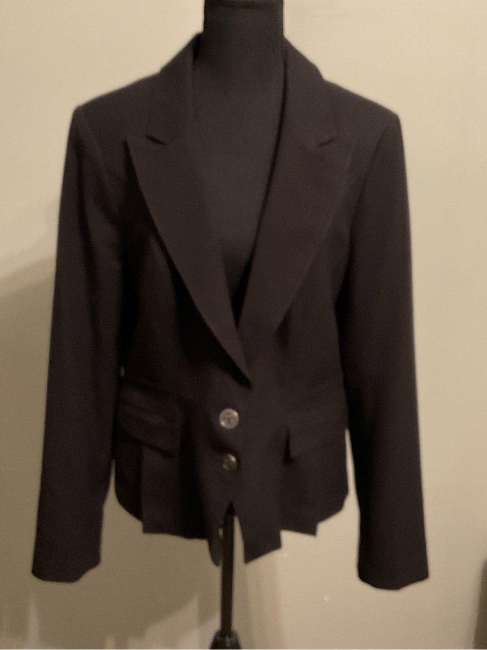 White House Black Market Woman’s Black Suit Jacket Size 14 Preowned